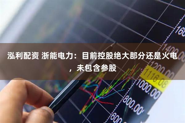 泓利配资 浙能电力：目前控股绝大部分还是火电，未包含参股