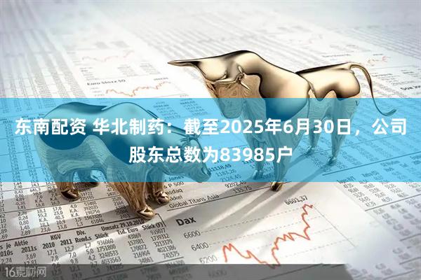 东南配资 华北制药：截至2025年6月30日，公司股东总数为83985户