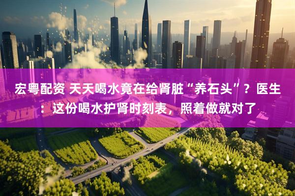 宏粤配资 天天喝水竟在给肾脏“养石头”？医生：这份喝水护肾时刻表，照着做就对了